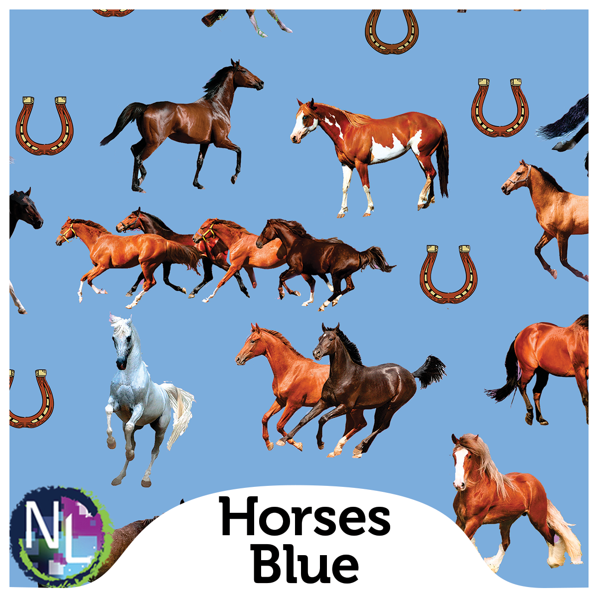 Horses (Blue)